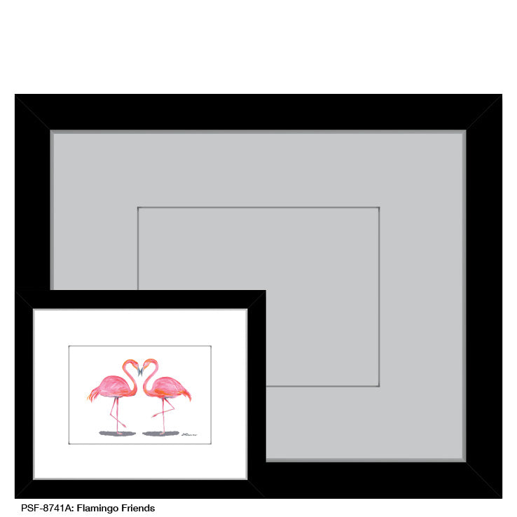 Flamingo Friends, Print (#8741A), Print Matted, www.printedcanvas.com