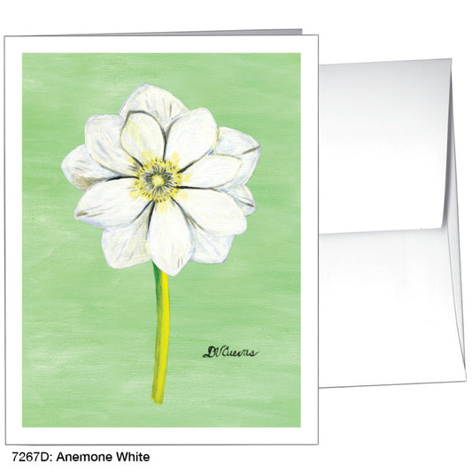 Anemone White, Greeting Card (7267D), A2 Card Front, www.printedcanvas.com