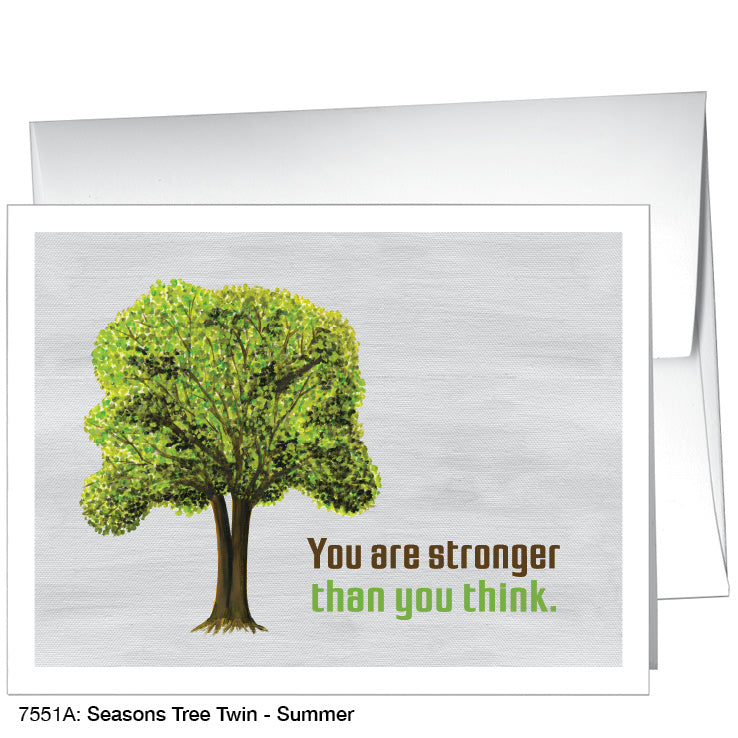 Seasons Tree Twin, Greeting Card (7551A), A2 Card, printedcanvas.com
