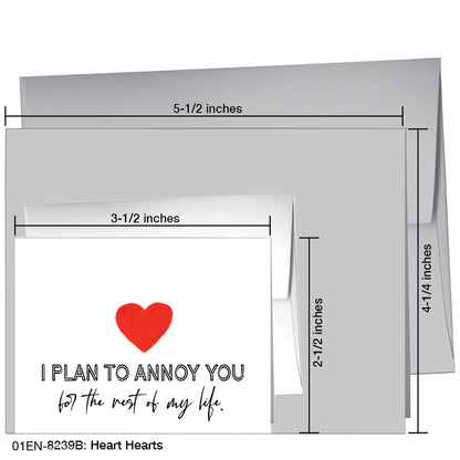 Heart Hearts, Greeting Card (8239B), Enclosure Card, www.printedcanvas.com