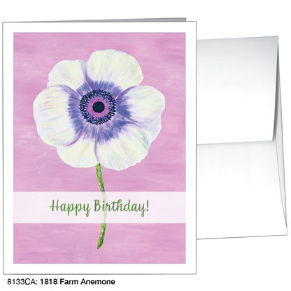 1818 Farm Anemone, Greeting Card (8133CA), A2 Card Front, www.printedcanvas.com