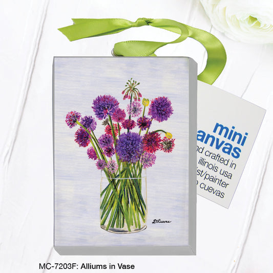Alliums in Vase, Mini Canvas (MC-703F), Front, printedcanvas.com
