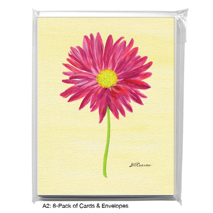 Pink Daisy, Greeting Card (8707A), 8-Pack, www.printedcanvas.com