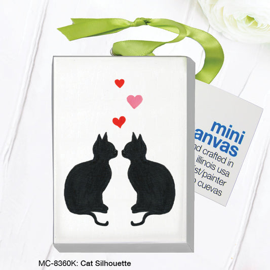 Cat Silhouette, Mini Canvas (MC-8360K), Front, printedcanvas.com