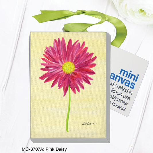 Pink Daisy, Mini Canvas  (MC-8707A), Front, printedcanvas.com