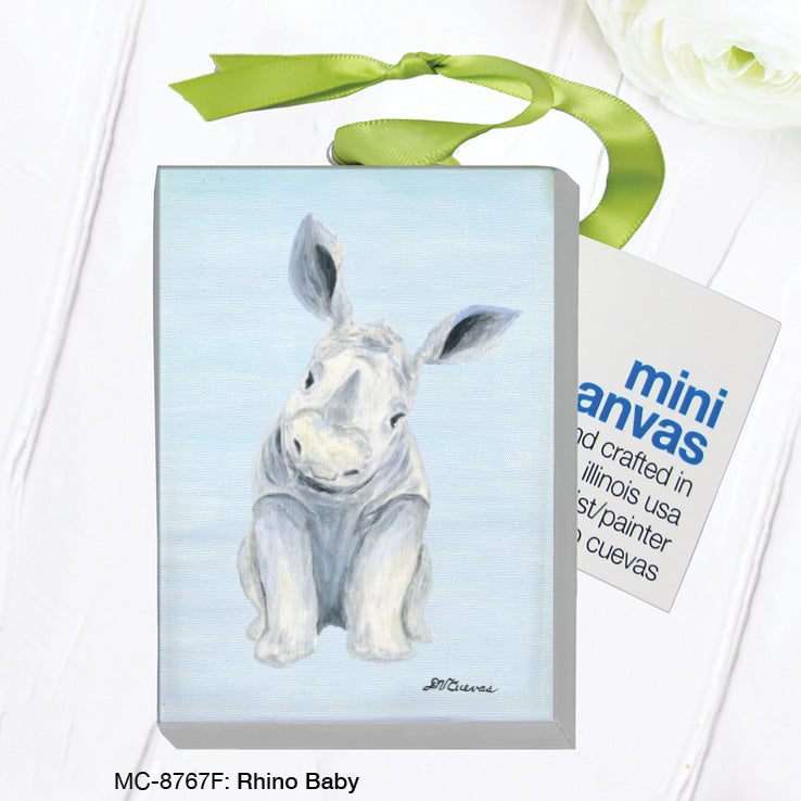 Rhino Baby, Mini Canvas  (MC-8767F), Front, printedcanvas.com