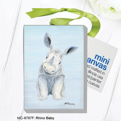 Rhino Baby, Mini Canvas  (MC-8767F), Front, printedcanvas.com