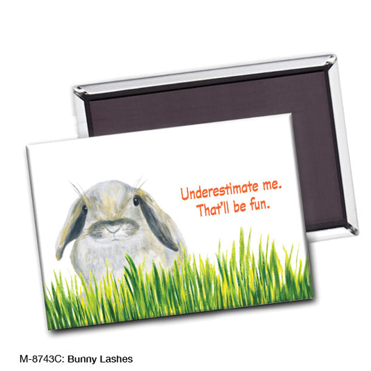 Bunny Lashes, Magnet (M-8743C), Front, printedcanvas.com