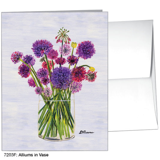 Alliums in Vase, Greeting Card (7203F), A2, printedcanvas.com