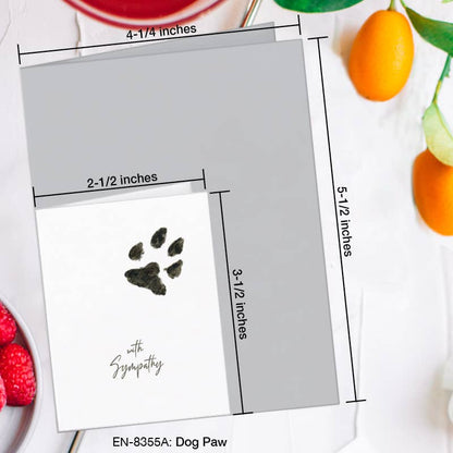 Dog Paw, Greeting Card (8355A), Enclosure, www.printedcanvas.com
