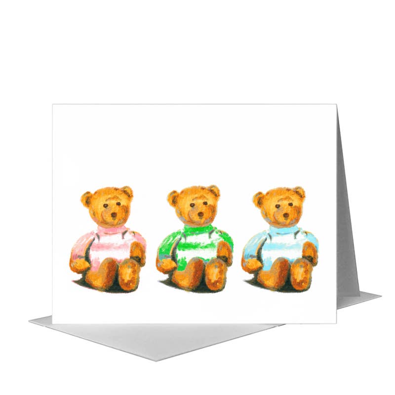 Teddies, Greeting Card (#8103B), A2 Card Front, www.printedcanvas.com