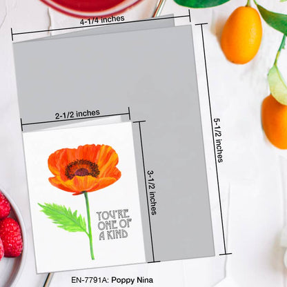 Poppy Nina, Greeting Card (7791A), Enclosure, www.printedcanvas.com