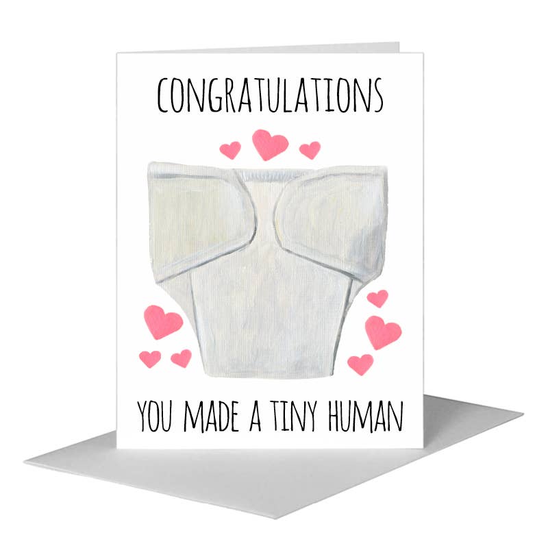 Diaper, Greeting Card (#7946UC), A2 Card Front, www.printedcanvas.com