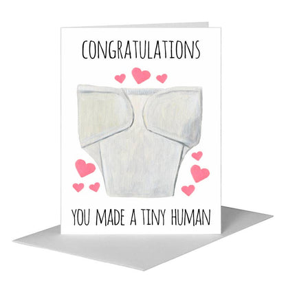 Diaper, Greeting Card (#7946UC), A2 Card Front, www.printedcanvas.com