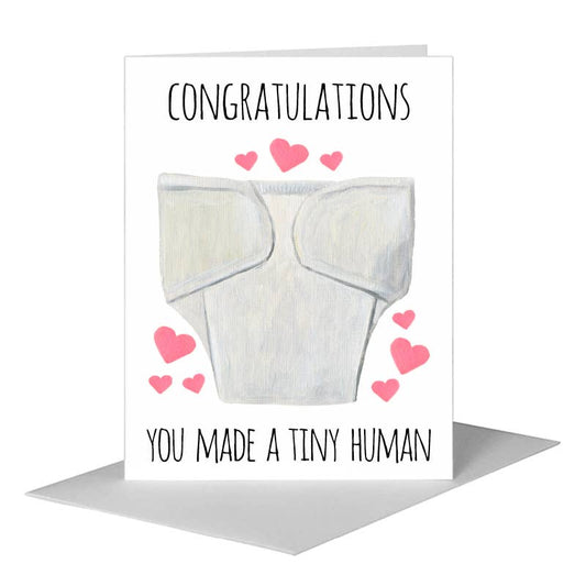 Diaper, Greeting Card (#7946UC) A2 Card Front, www.printedcanvas.com