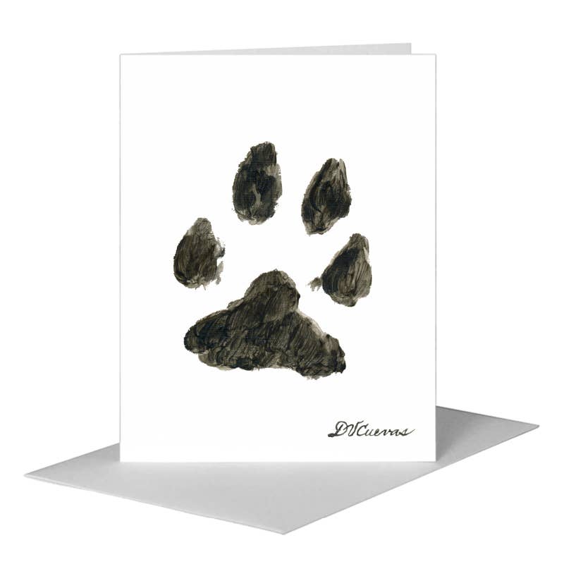 Dog Paw, Greeting Card (#8355G), A2 Card Front, www.printedcanvas.com