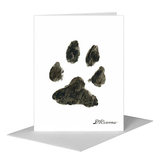 Dog Paw, Greeting Card (#8355G) A2 Card Front, www.printedcanvas.com