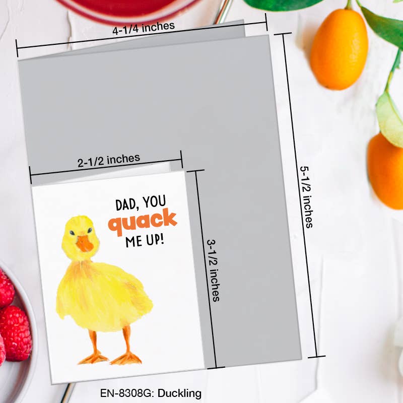 Duckling, Greeting Card (8308G), Enclosure, www.printedcanvas.com