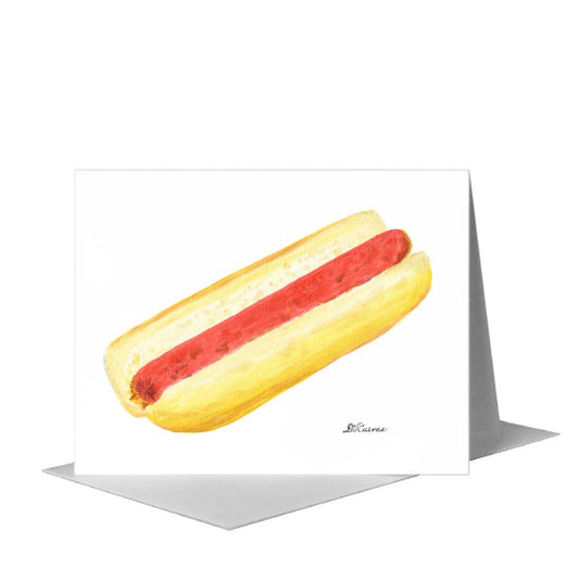 Hot Dog, Greeting Card (#8596B) A2 Card Front, www.printedcanvas.com
