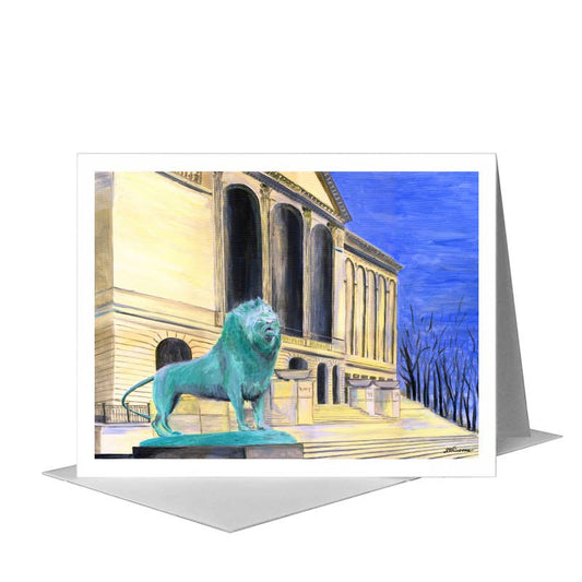 Art Institute Patina, Chicago, Greeting Card (#7241A) A2 Card Front, www.printedcanvas.com