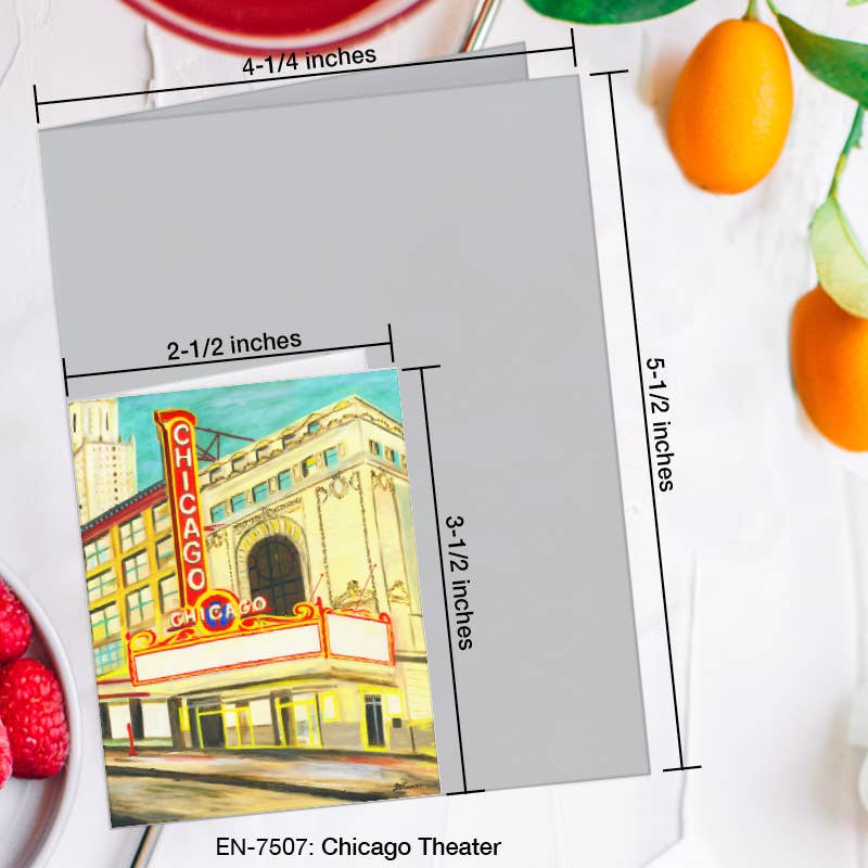 Chicago Theater, Greeting Card (7507A), Enclosure Card, www.printedcanvas.com