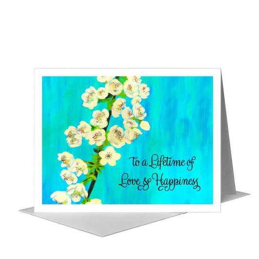 Wild Cherry Blossoms, Greeting Card (#7702C) A2 Card Front, www.printedcanvas.com