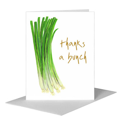 Green Onion, Greeting Card (#8480A) A2 Card Front, www.printedcanvas.com