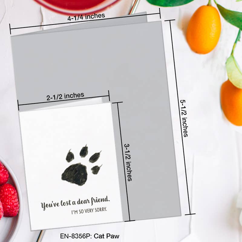 Cat Paw, Greeting Card (8356P), Enclosure, www.printedcanvas.com