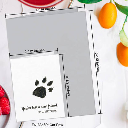 Cat Paw, Greeting Card (8356P), Enclosure, www.printedcanvas.com