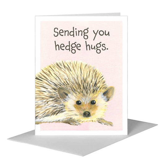 Roundy Hedgehog, Greeting Card (#8417B) A2 Card Front, www.printedcanvas.com