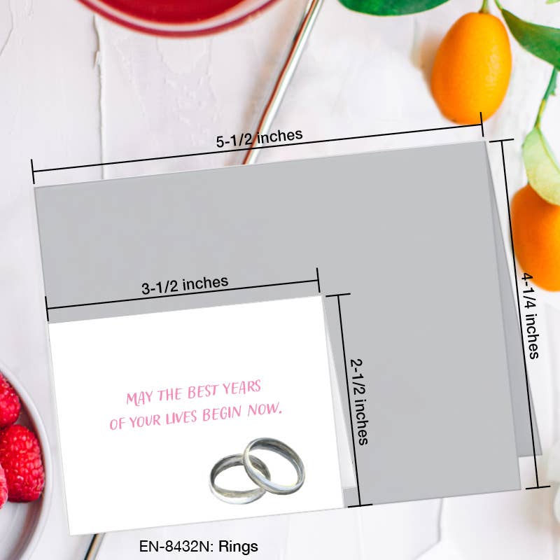Rings, Greeting Card (8432N), Enclosure, www.printedcanvas.com