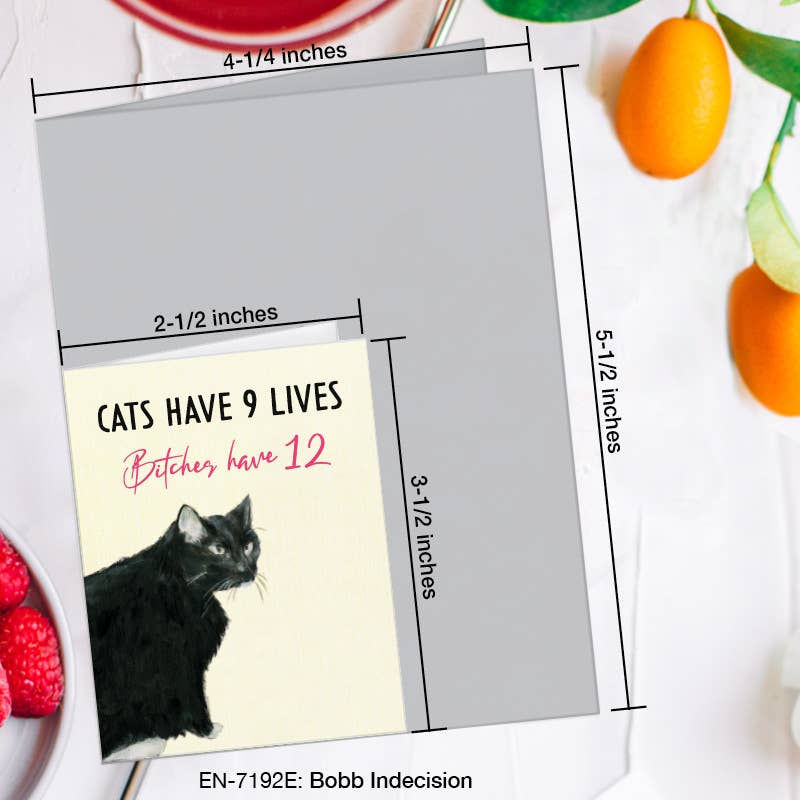 Bobb Indecision, Greeting Card (7192E), Enclosure, www.printedcanvas.com
