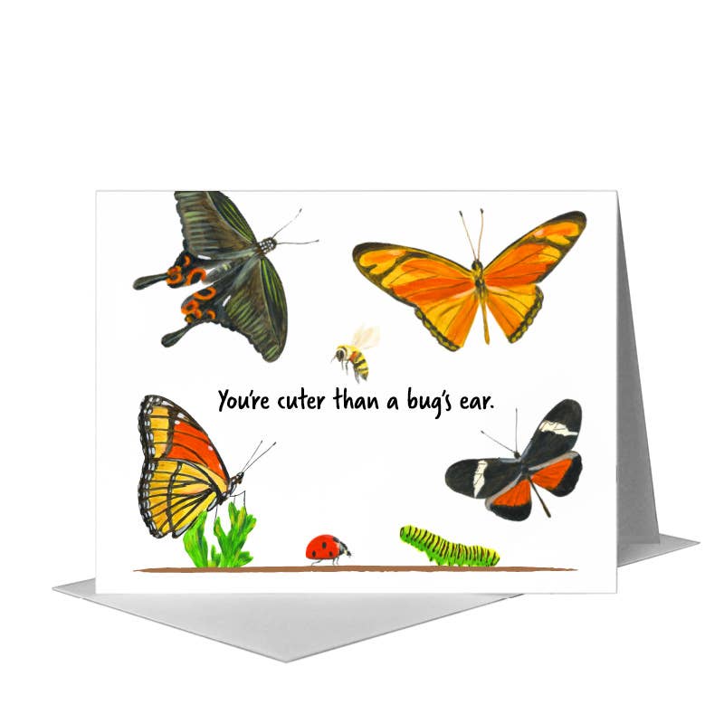 Bugs, Greeting Card (#8027A) A2 Card Front, www.printedcanvas.com