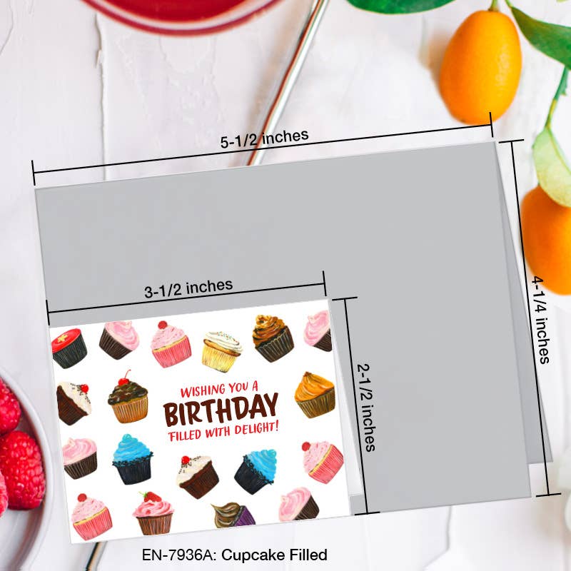Cupcake Filled, Greeting Card (7936A), Enclosure, www.printedcanvas.com
