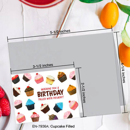Cupcake Filled, Greeting Card (7936A), Enclosure, www.printedcanvas.com