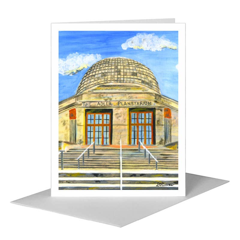Adler Planetarium, Chicago, Greeting Card (#7521D) A2 Card Front, www.printedcanvas.com