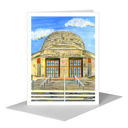 Adler Planetarium, Chicago, Greeting Card (#7521D) A2 Card Front, www.printedcanvas.com