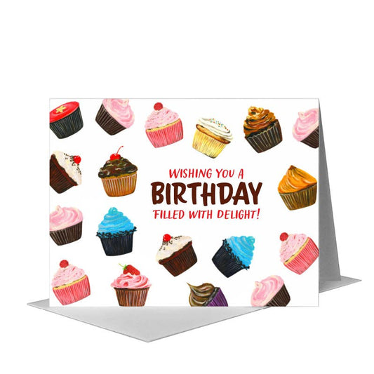 Cupcake Filled, Greeting Card (#7936A) A2 Card Front, www.printedcanvas.com