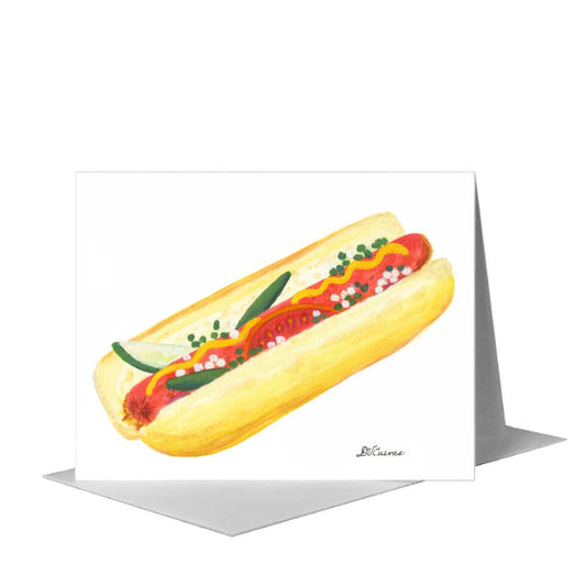 Hot Dog, Greeting Card (#8596E) A2 Card Front, www.printedcanvas.com