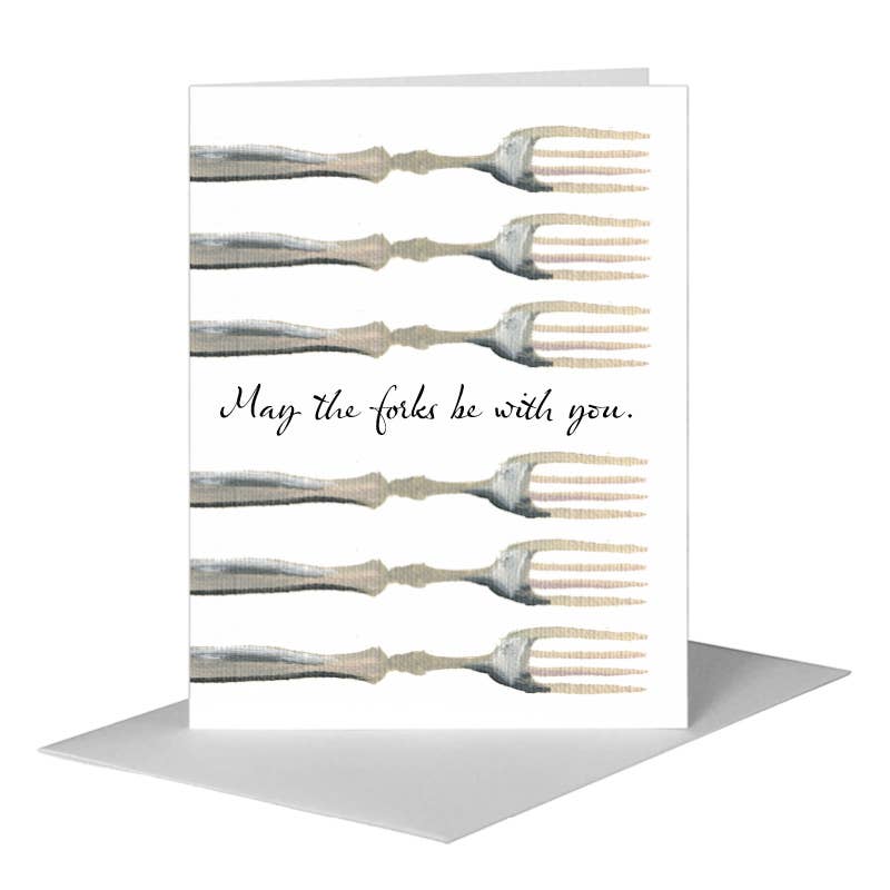 Silverware, Greeting Card (#7311J) A2 Card Front, www.printedcanvas.com