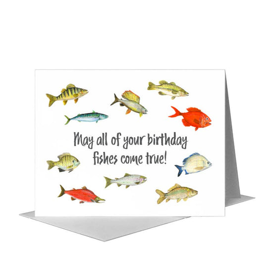 All of Us Fishes, Greeting Card (#8209A) A2 Card Front, www.printedcanvas.com