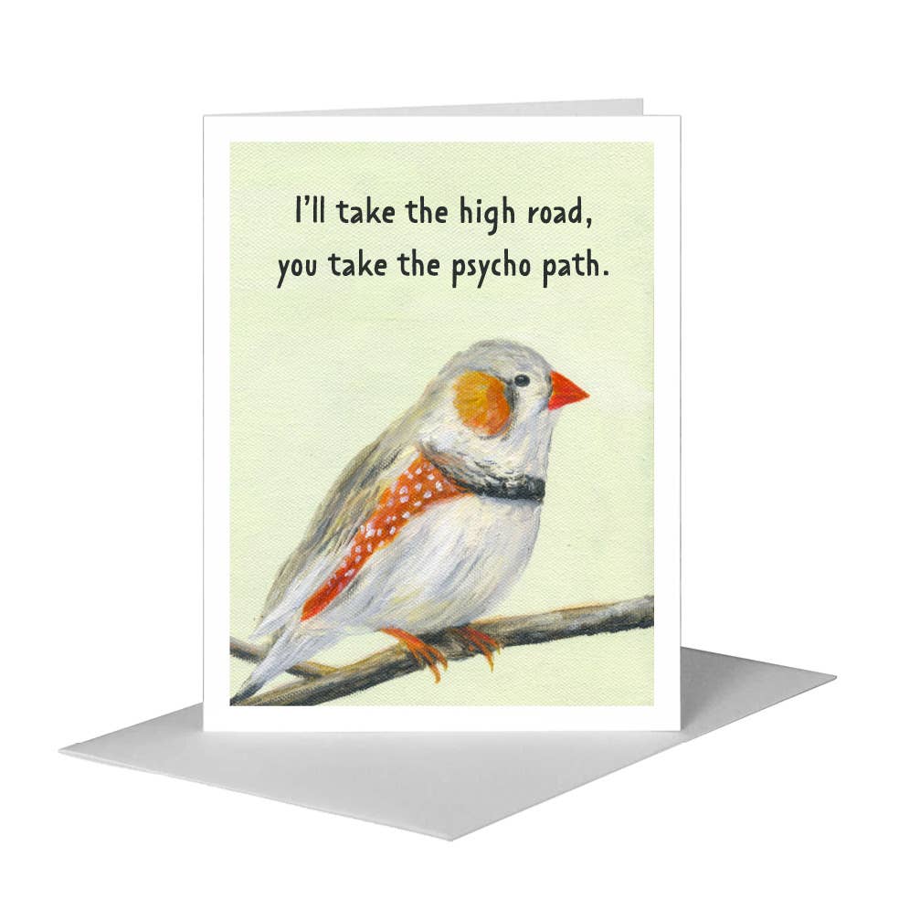 Songbird Finch, Greeting Card (#8316F) A2 Card Front, www.printedcanvas.com
