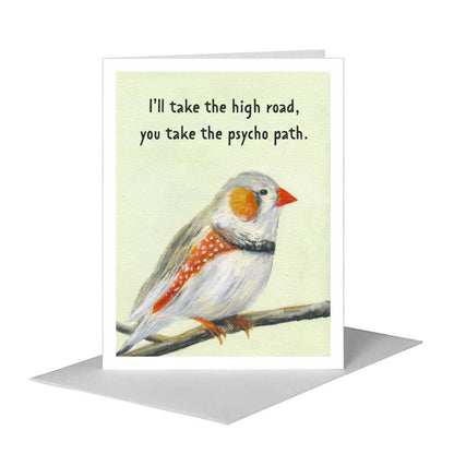 Songbird Finch, Greeting Card (#8316F) A2 Card Front, www.printedcanvas.com