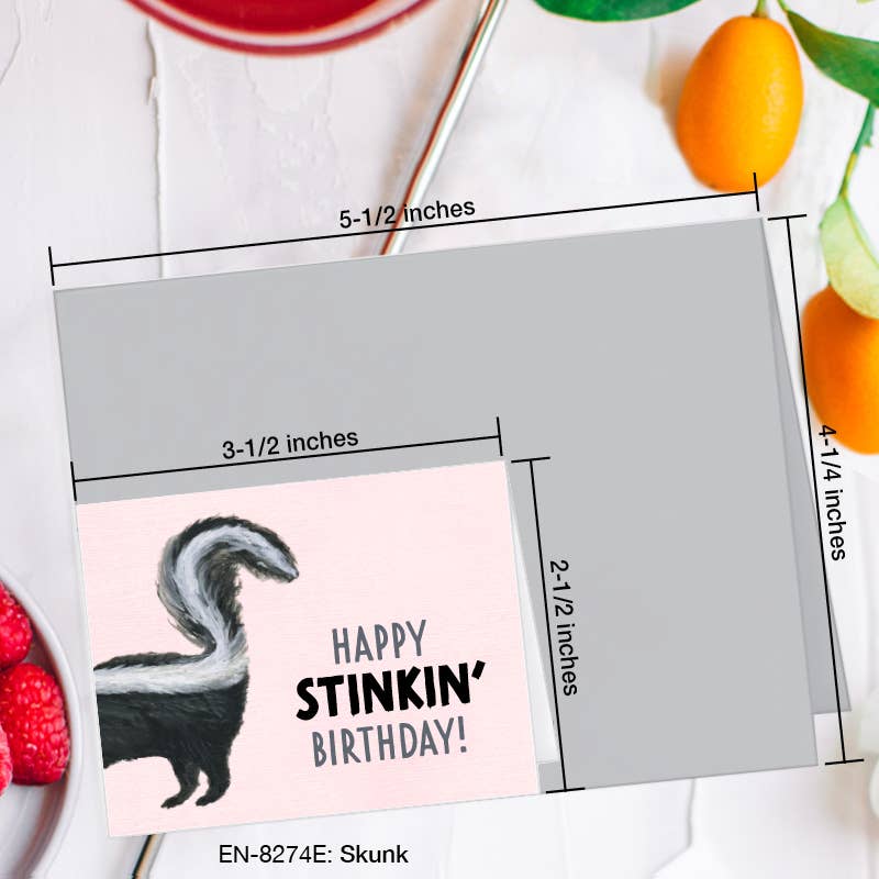 Skunk, Greeting Card (8274E), Enclosure, www.printedcanvas.com