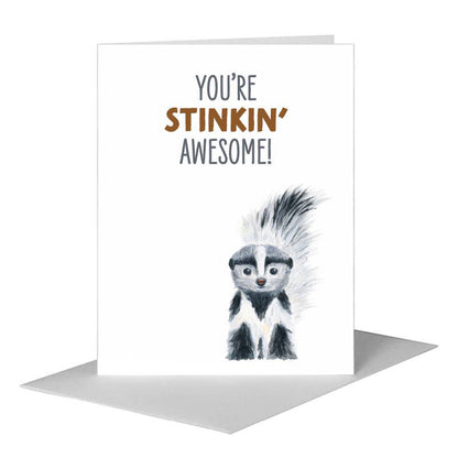 Skunk Face, Greeting Card (#8111C) A2 Card Front, www.printedcanvas.com