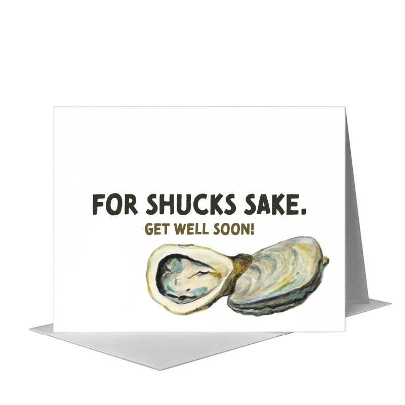 Oysters, Greeting Card (#8448C), A2 Card Front, www.printedcanvas.com