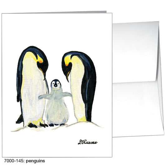 Penguins, Greeting Card (7316A), A2 Card, printedcanvas.com
