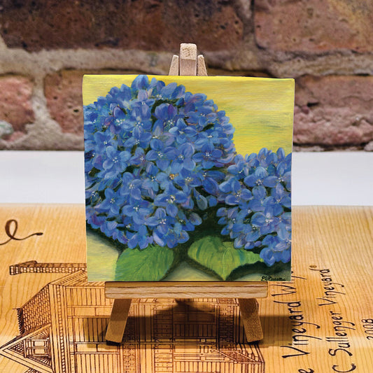 Blue Hydrangea, Mini Artwork (MA-7005) - Printed Canvas