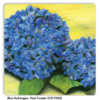 Blue Hydrangea, Vinyl Coaster (CST-7005) - Printed Canvas