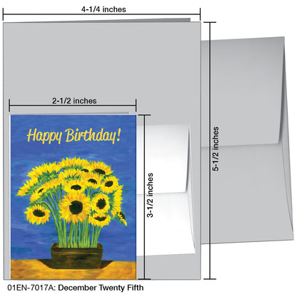 December Twenty Fifth, Greeting Card (7017A), Enclosure, www.printedcanvas.com
